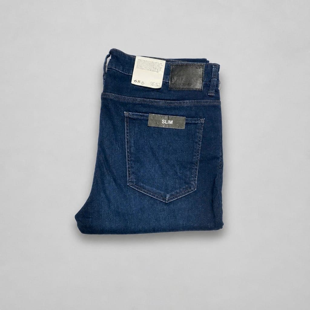 C&A Men's Straight Fit Stretch Jeans – Indigo Blue