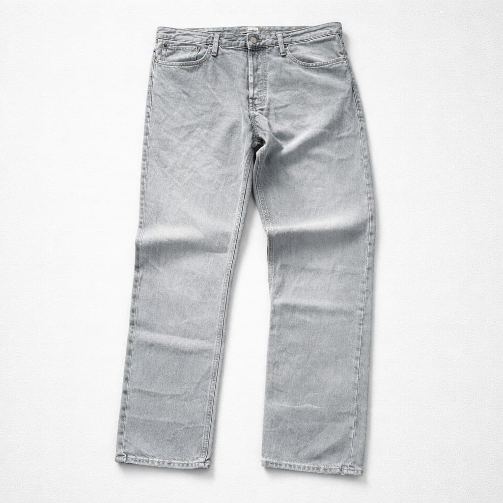 Jack & Jones Men’s Relaxed Fit Denim Jeans – Light Grey Wash