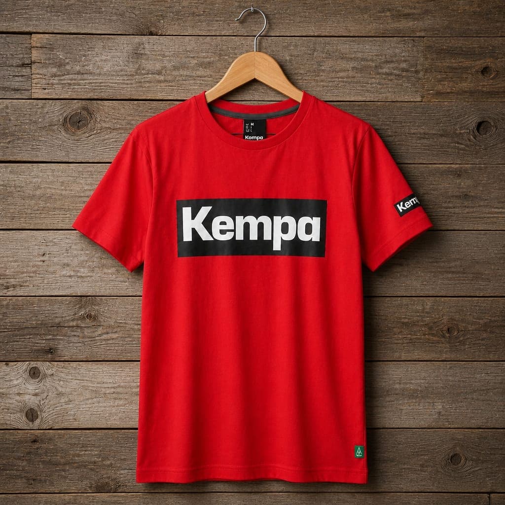 Kempa Men's Logo Graphic Crew Neck T-Shirt – Red