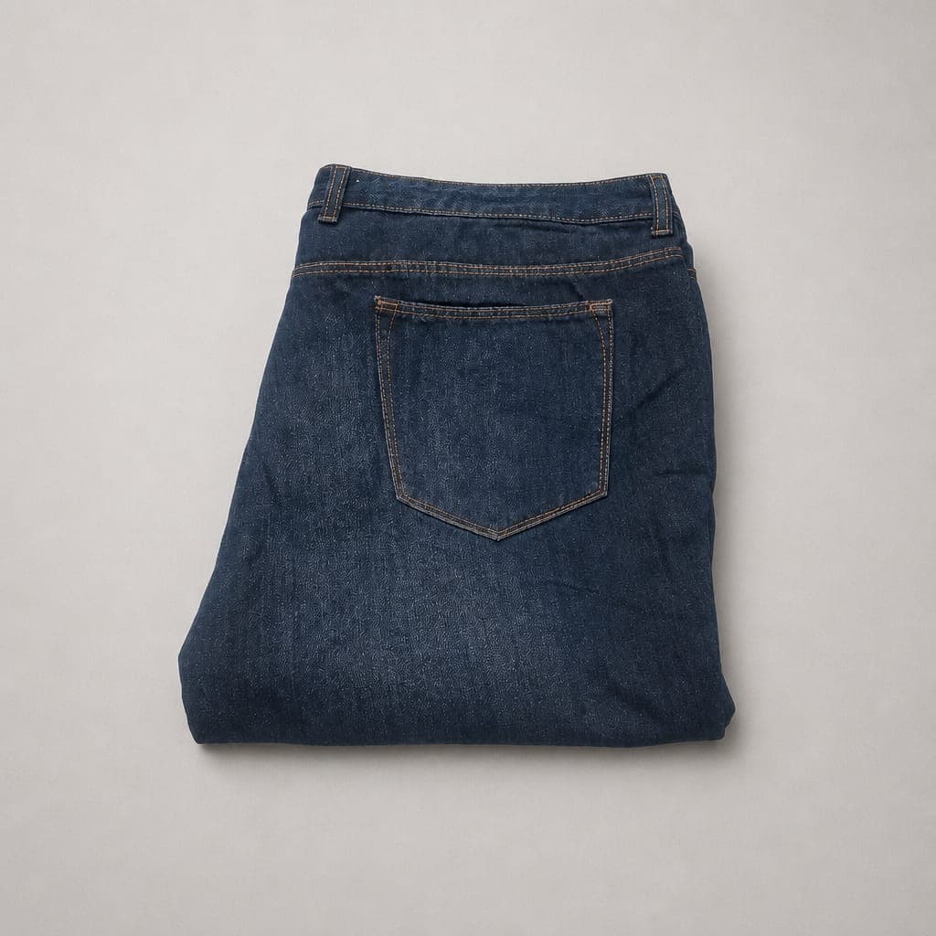 Kiabi Men's Straight Fit Jeans – Dark Wash Blue