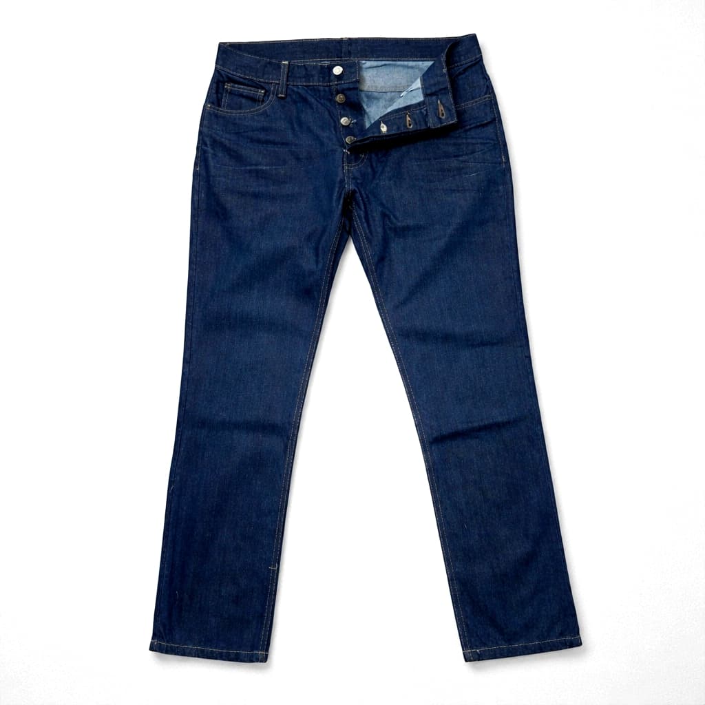 Men's Copper Tone Non-Stretch Denim Jeans – Dark Wash Indigo
