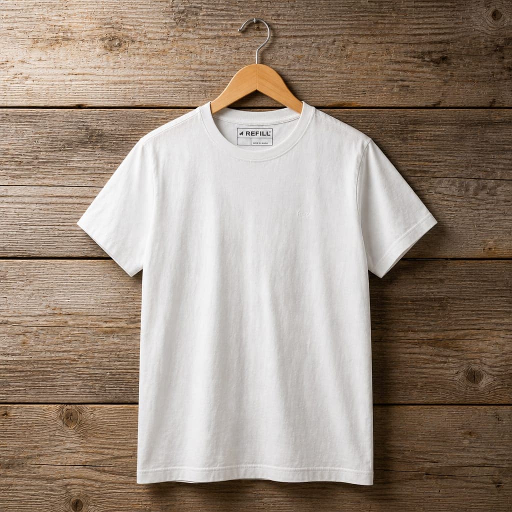 Men's Crew Neck Minimalist Short Sleeve T-Shirt – White