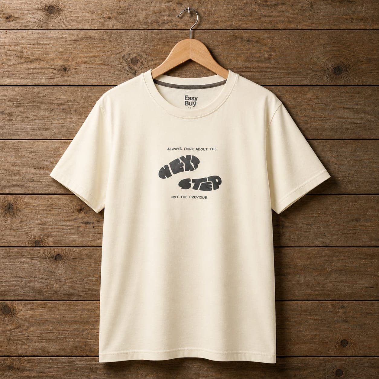 Men's Next Step Graphic Crew Neck T-Shirt – Off-White