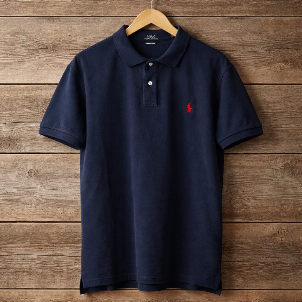 Men's Premium Embroidered Polo Shirt – Navy Blue