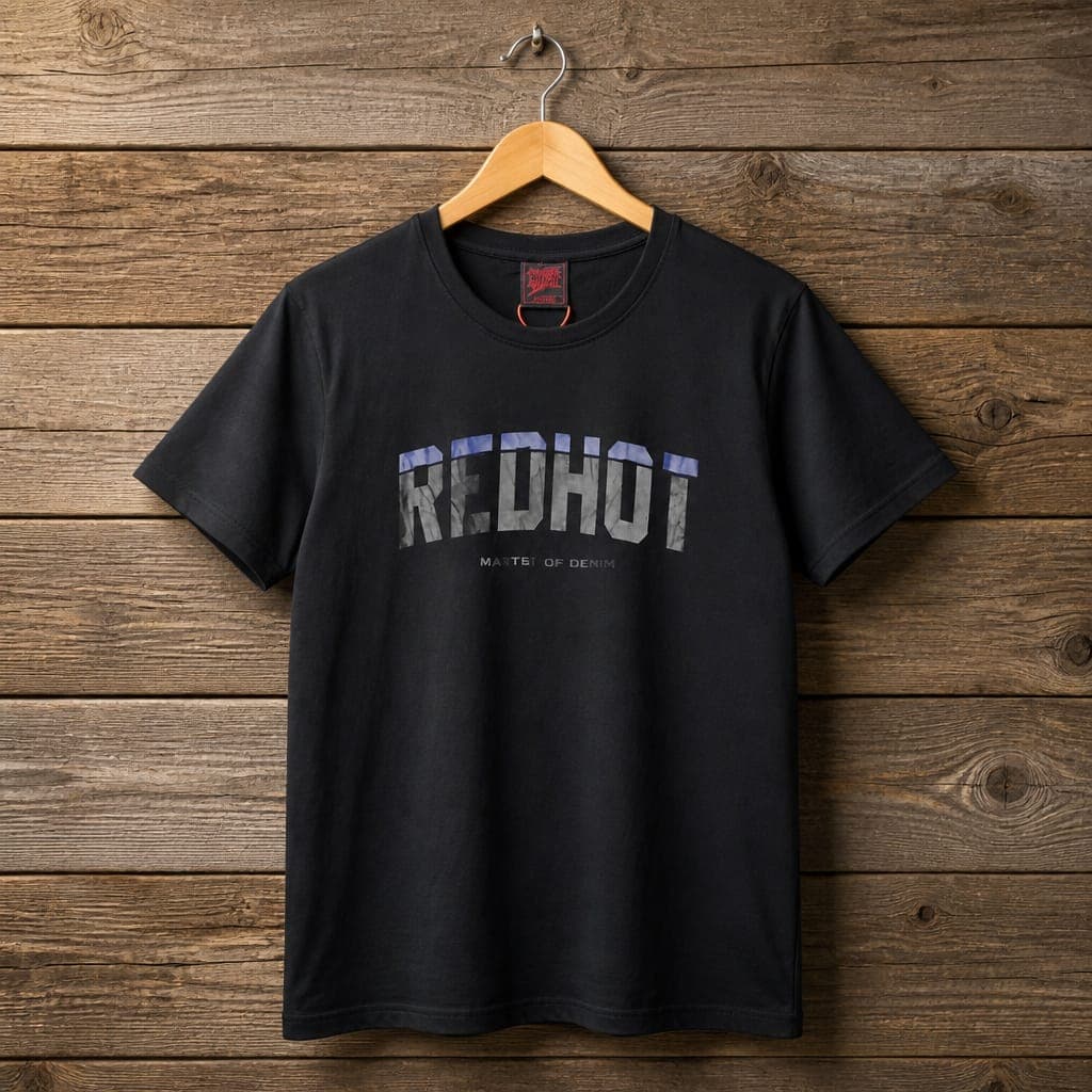 Men's Redhot Graphic Crew Neck T-Shirt – Black