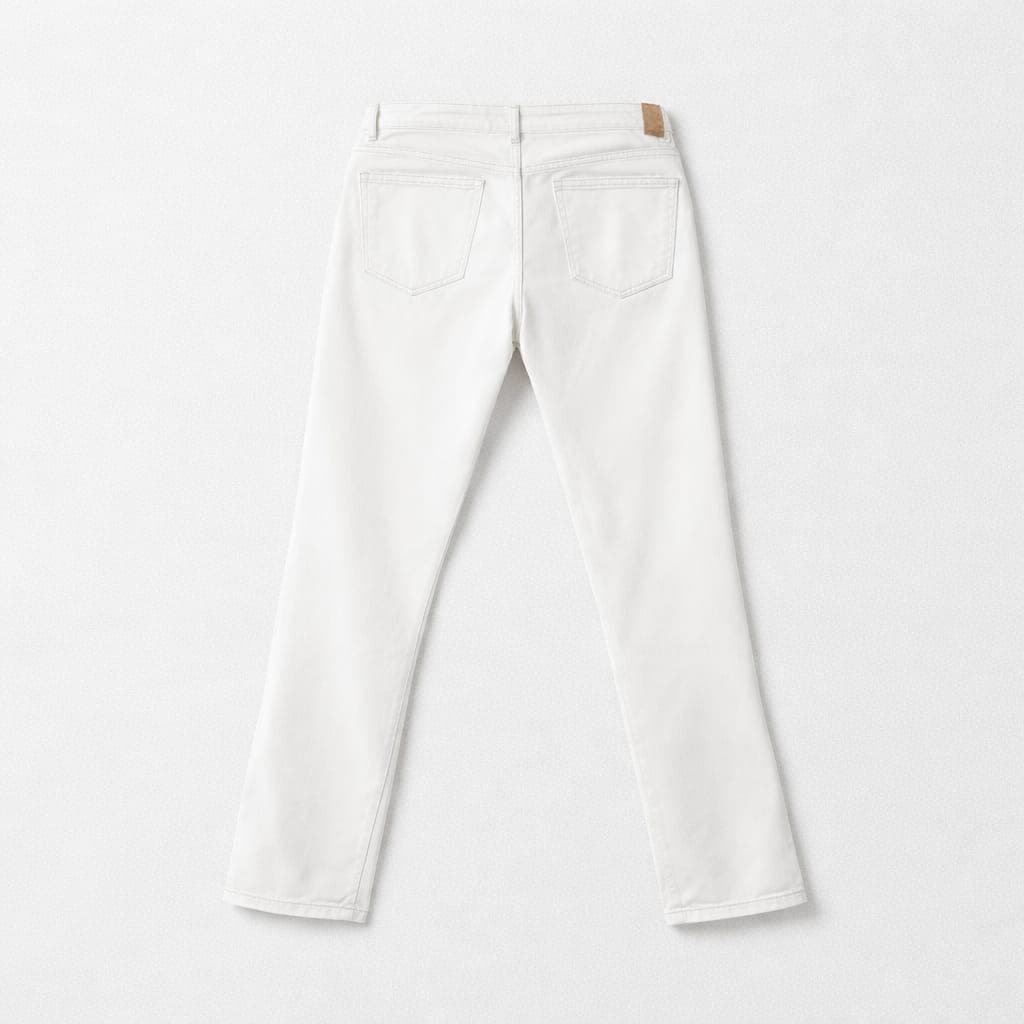 Men’s Regular Fit Stretch Denim Jeans – Off White