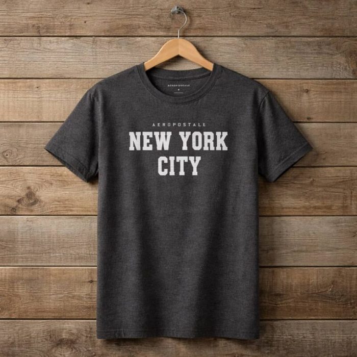 Aéropostale Men’s Heritage Graphic T-Shirt – Charcoal Heather — image 1