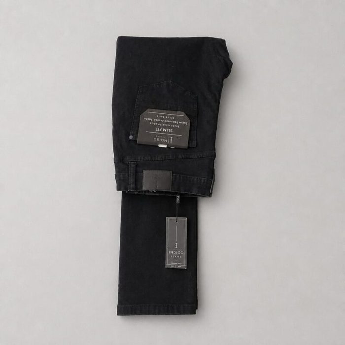 Indigo Men’s Straight Fit Jeans – Black — image 1