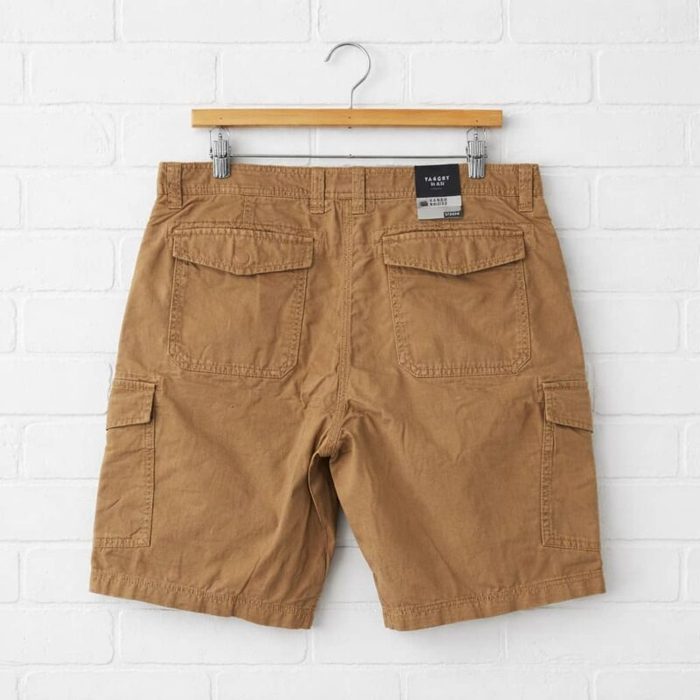 Men’s Belted Cargo Short – Khaki Brown