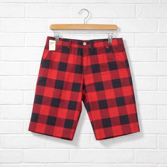 Men’s Checkered Urban Bold Shorts – Red/Blue — image 1
