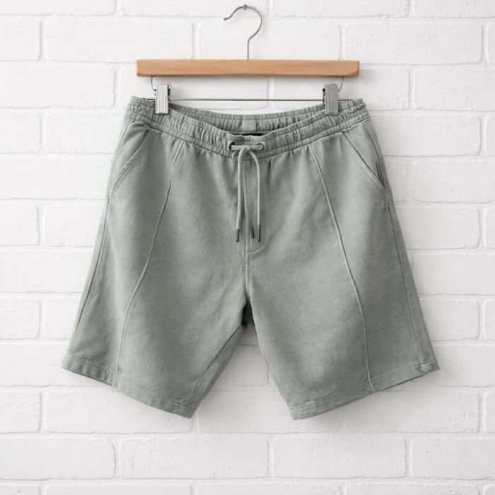 Mens Classic Draw String Jogger Short Sage Green