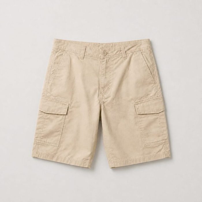 Men’s Classic Lightweight Utility Cargo Shorts – Light Beige — image 1