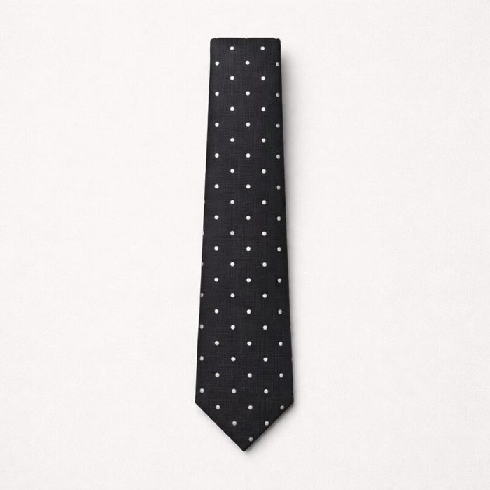 Mens Classic Polka Dot Tie Pocket Square Set