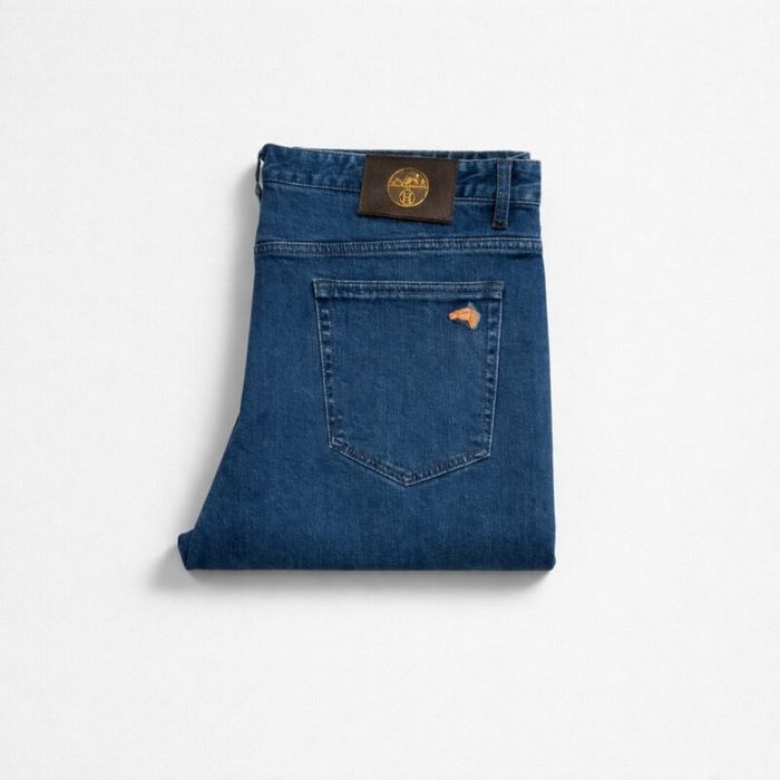 Men’s Designer Denim Jean – Mid Blue Wash — image 1