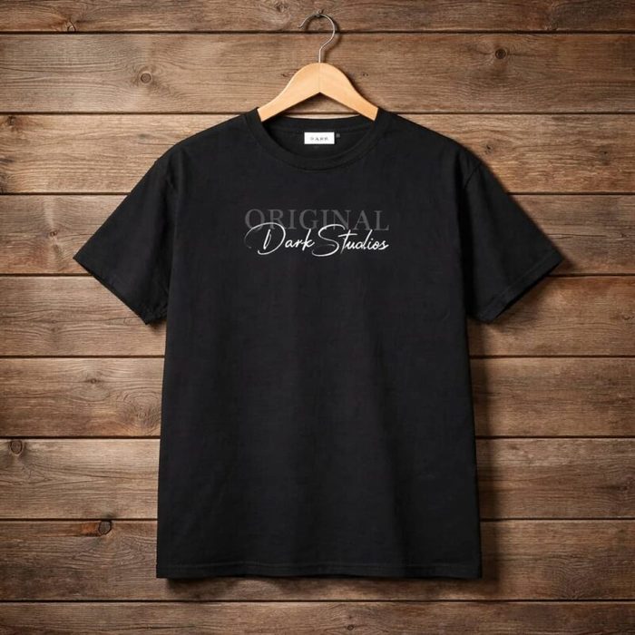 Men’s Dual-Tone Graphic Crew Neck T-Shirt – Black — image 1