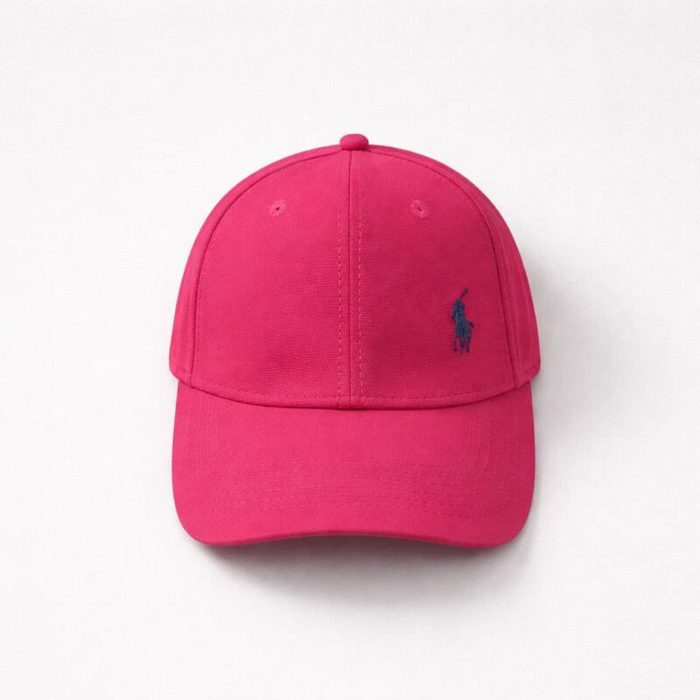 Mens Embroidered Pony Baseball Cap Wine