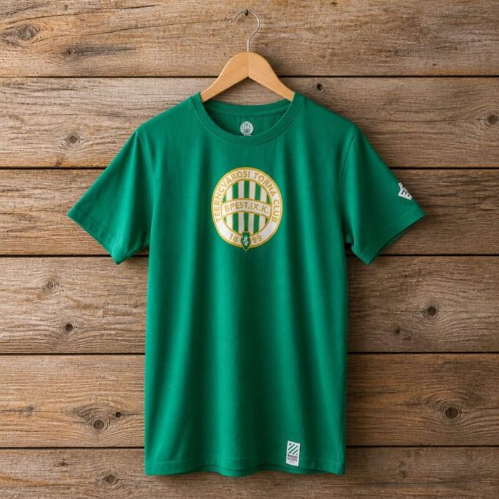 Men’s Ferencvárosi TC Crest Crew Neck Short Sleeve T-Shirt- Green — image 1