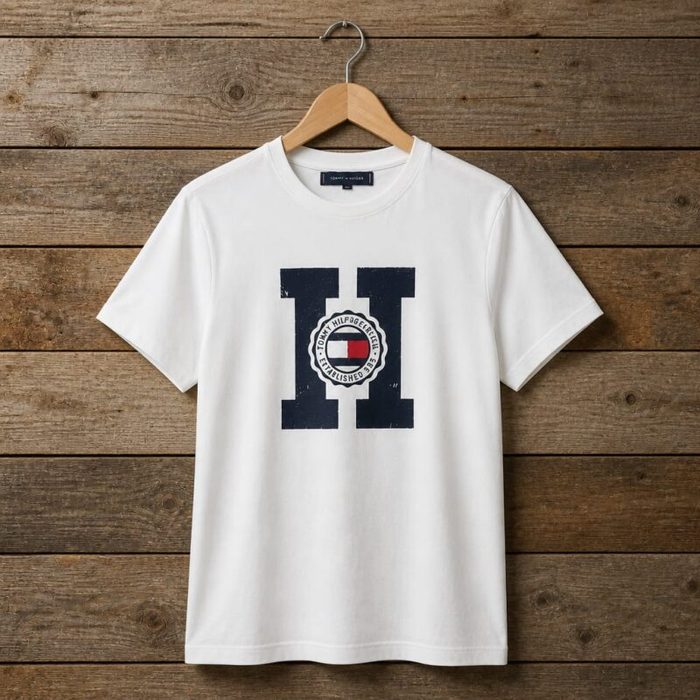 Men’s Graphic Logo Print Crew Neck T-Shirt – White — image 1