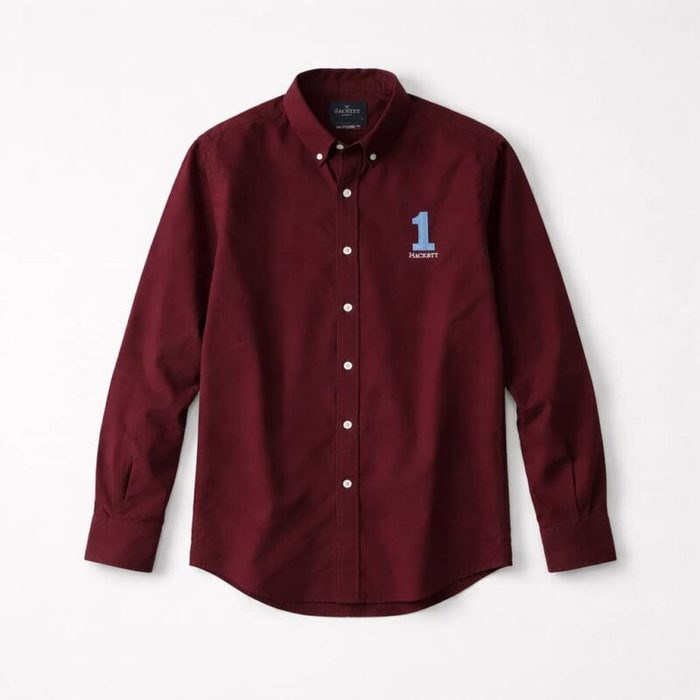 Men’s Heritage Oxford Long Sleeve Shirt – Wine