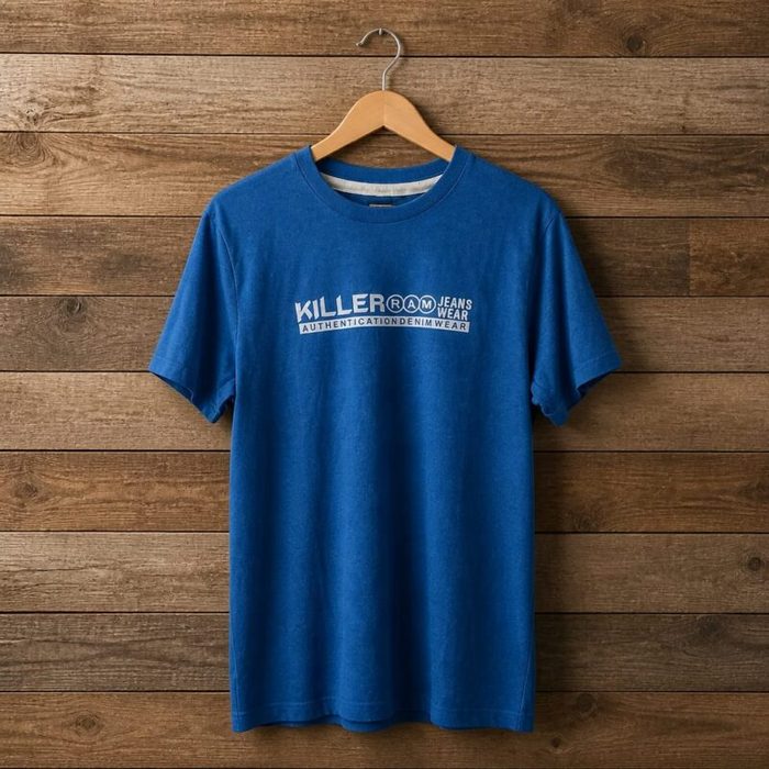 Men’s Killer Jeans Wear Logo Crew Neck Short Sleeve T-Shirt – Royal Blue — image 1