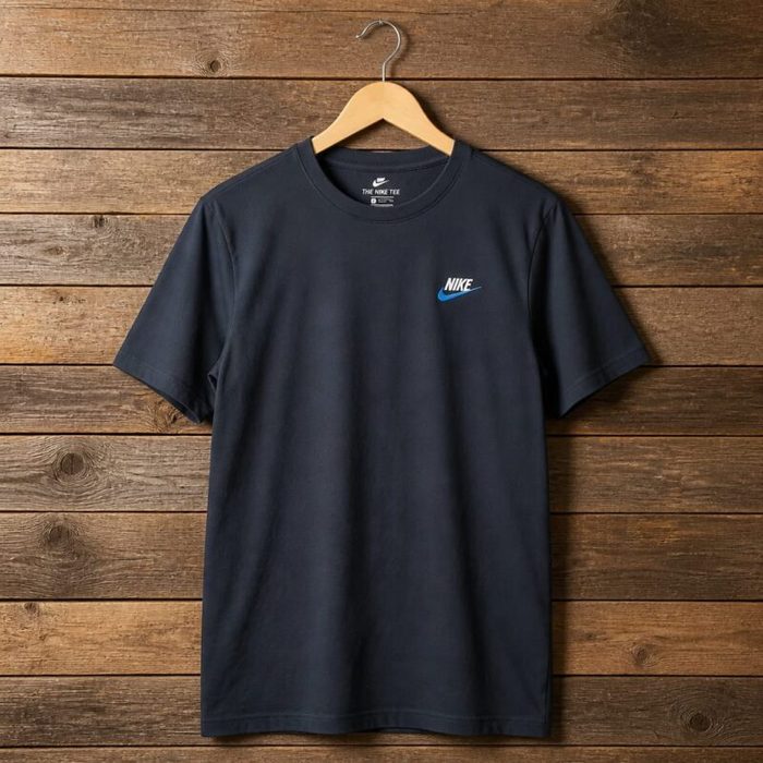 Men’s Nike Minimal Logo Crew Neck T-Shirt – Dark Navy — image 1