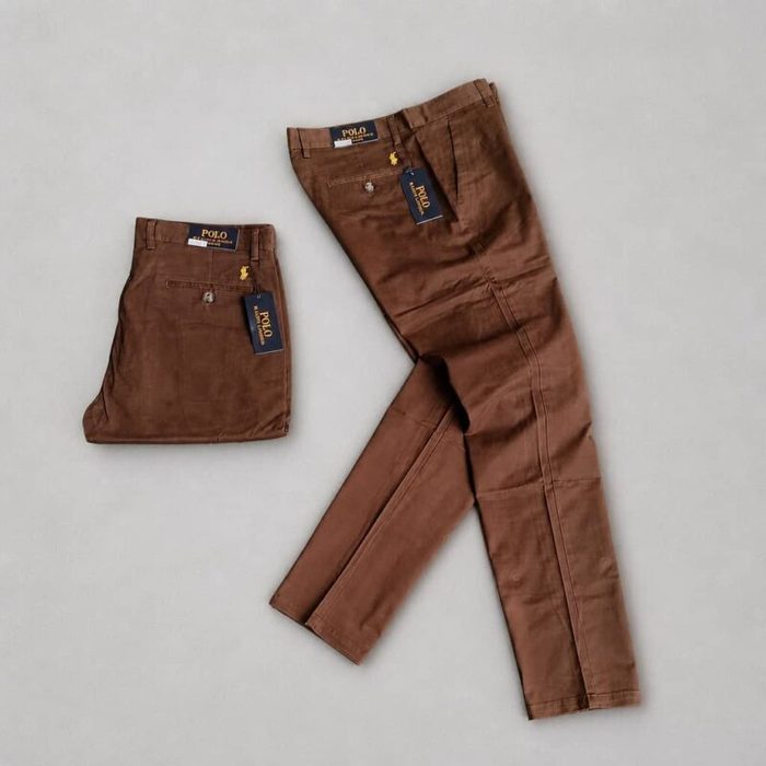 Men’s Premium Classic Fit Cotton Chino Pants – Coffee Brown — image 1