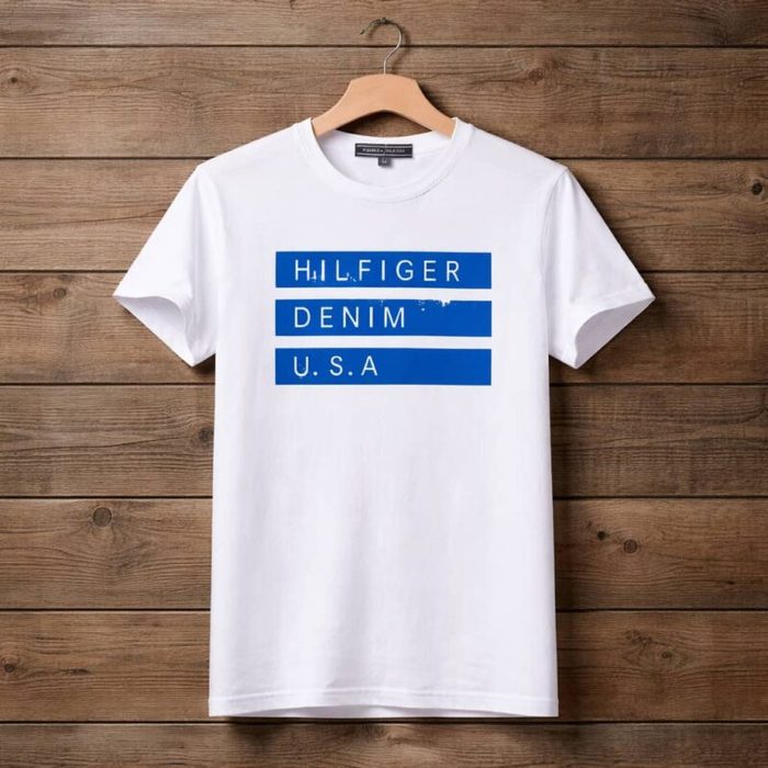 Men’s Premium Graphic Print Crew Neck T-Shirt – White — image 1