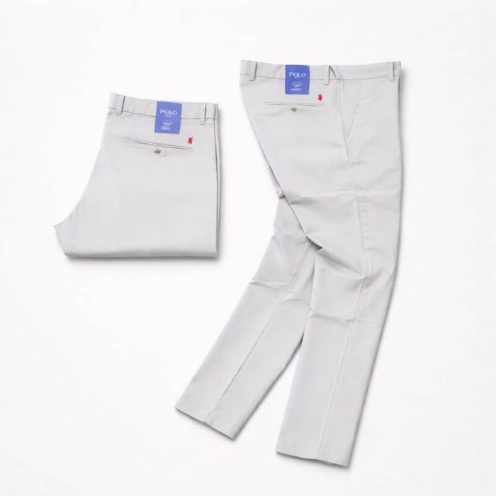 Men’s Premium Regular Fit Cotton Chino Pants – Light Grey — image 1