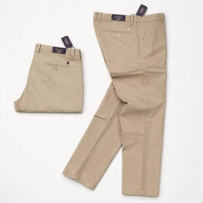Men’s Premium Regular Fit Cotton Chino Pants – Khaki — image 1