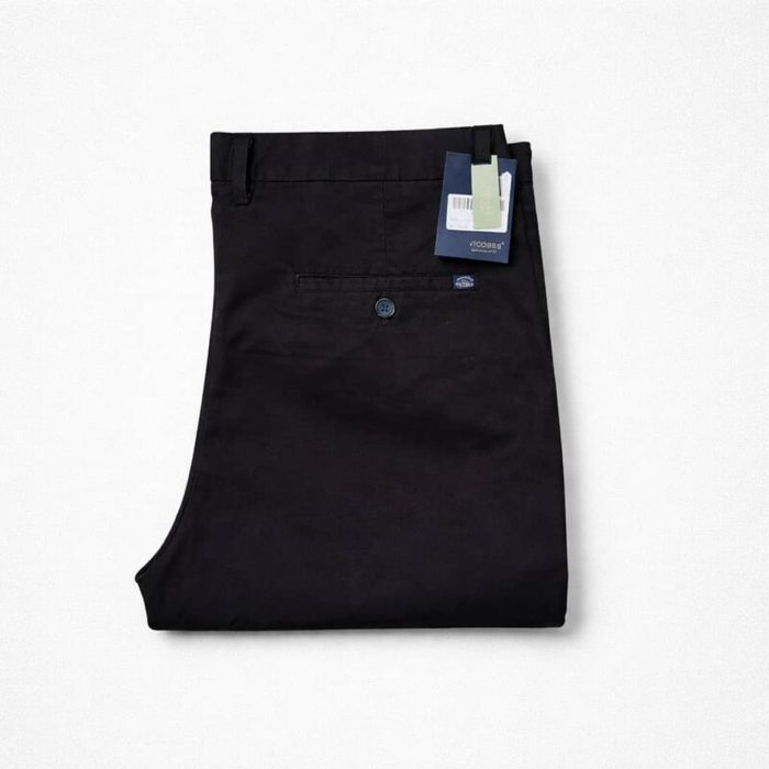 Men’s Premium Stretch Cotton Chinos Pants – Black — image 1