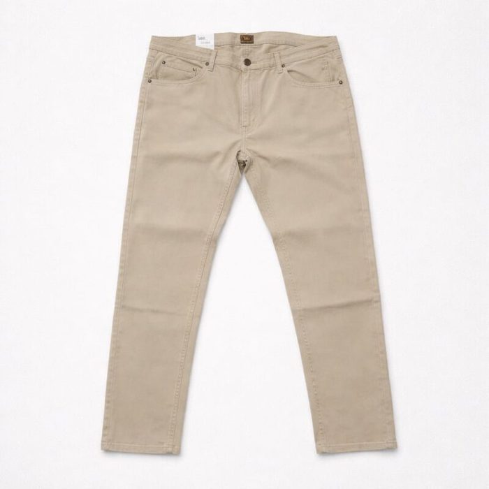 Lee Men’s Regular Fit Stretch Denim Jeans – Beige