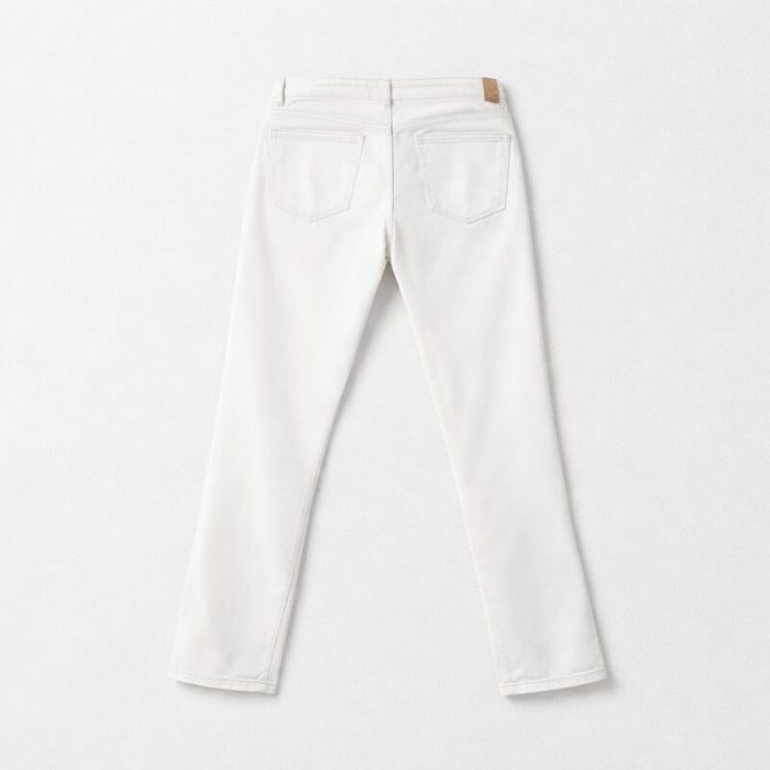 Men’s Regular Fit Stretch Denim Jeans – Off White