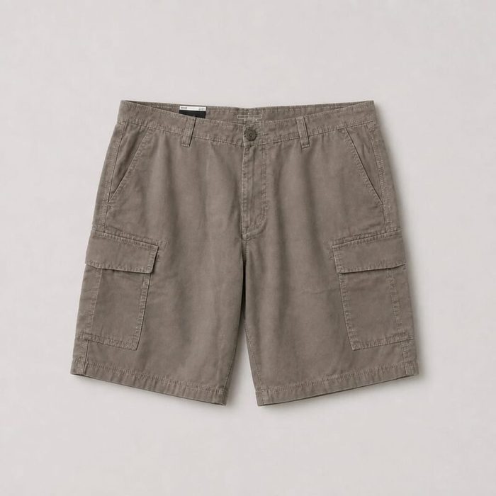 Men’s Relaxed Fit Utility Cargo Shorts – Muted Grey Brown — image 1
