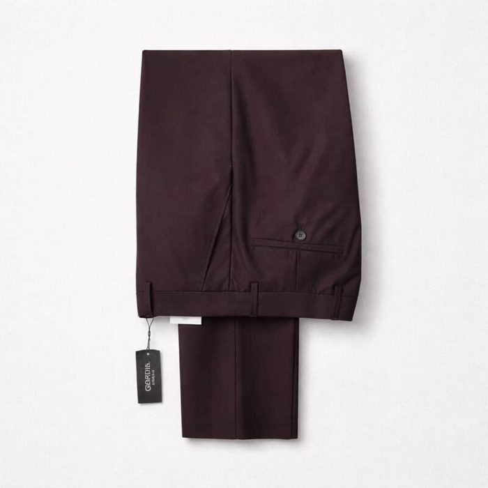 Men’s Slim Fit Formal Dress Pant Trouser – Burgundy — image 1