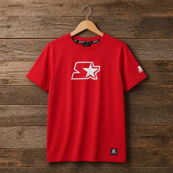 Men’s Starter Logo Graphic Crew Neck T-Shirt – Red — image 1