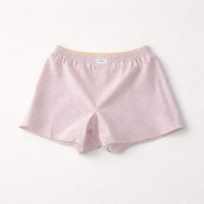 Zara Men’s Soft Geometric Micro-Print Boxer Shorts – Pink — image 1