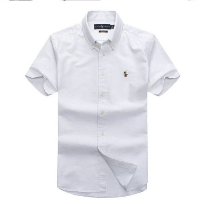Short-sleeve Oxford Shirt White