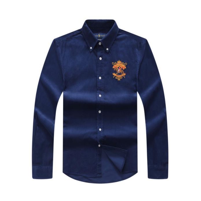 Long-sleeve Corduroy Shirt NavyBlue