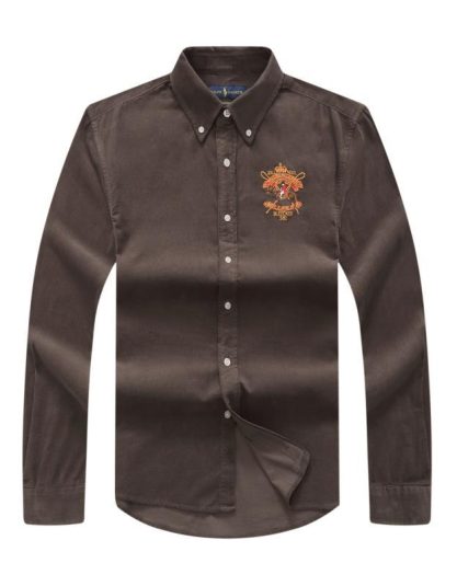 Long-sleeve Corduroy Shirt Brown