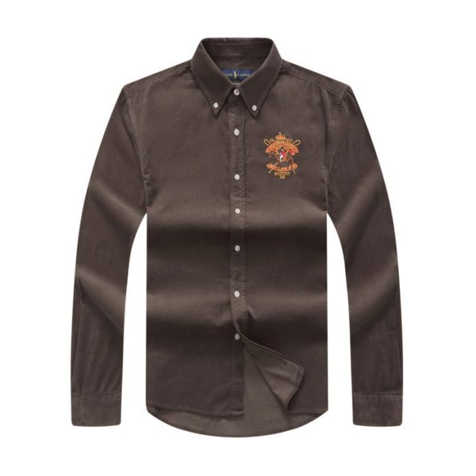 Long-sleeve Corduroy Shirt Brown