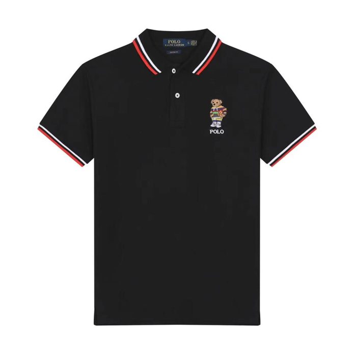Short-sleeve Collar T-Shirt Black