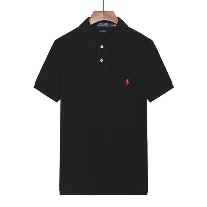 Pique Collar T-Shirt Black