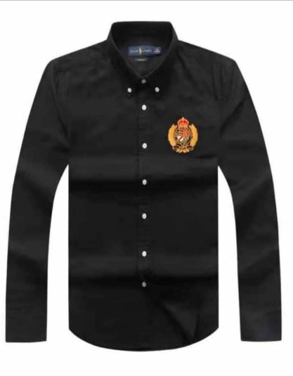 Long-sleeve EST-Crested Shirt Black