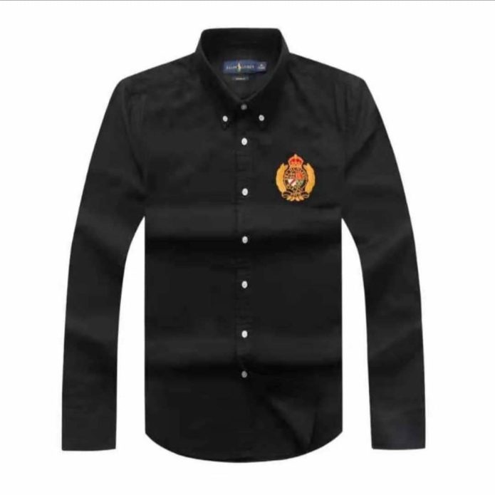 Long-sleeve EST-Crested Shirt Black