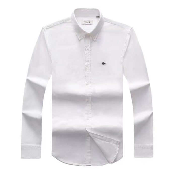 Plain Long-sleeve Shirt White