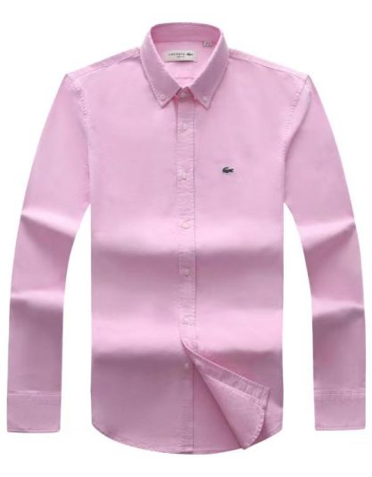 Plain Long-sleeve Shirt Pink