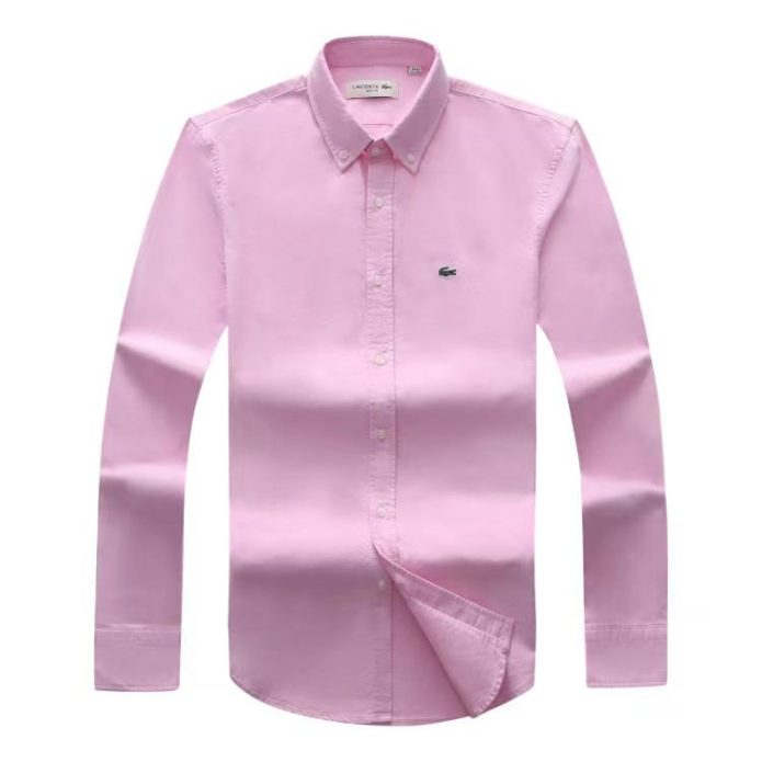 Plain Long-sleeve Shirt Pink