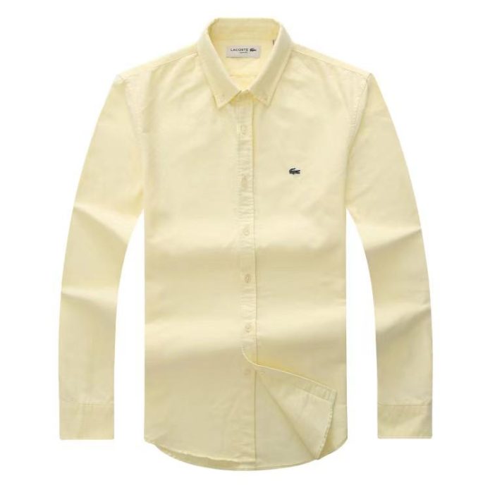 Plain Long-sleeve Shirt Yellow