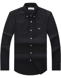 Plain Long-sleeve Shirt Black