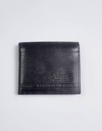 Bill-fold Leather Wallet Black
